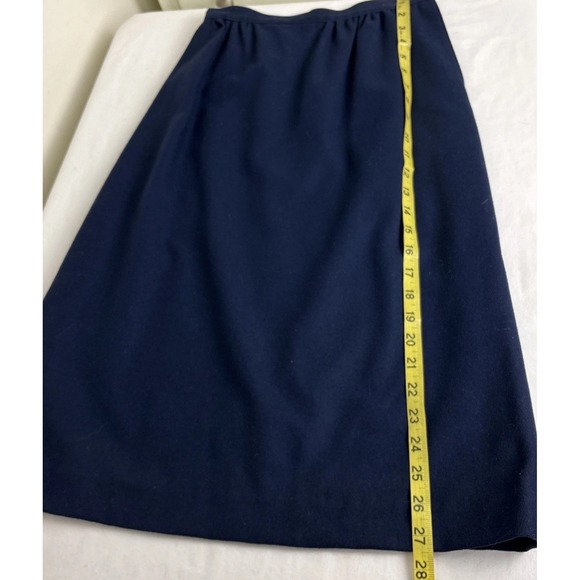 VTG Pendleton 100% Virgin Wool Midi Pencil Skirt Women 10 Navy Blue USA Classic - Picture 12 of 12